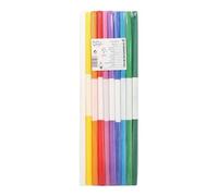 PAPSTAR, 10 feuilles de papier crépon de 2,5 m x 50 cm, couleurs assorties, imperméables