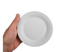 PAPSTAR - 100 Assiettes Carton pure Rond Ø 15 cm Blanc