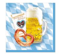 PAPSTAR 100 serviettes, 3 plis 1/4 33 cm x 33 cm "Bavaria" | film (100 pièces)
