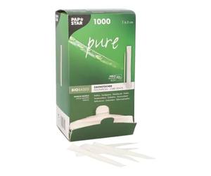 PAPSTAR 1000pcs Cure-Dents Multi-Usages Service Restauration Vaisselle Bois Unique Référence 16701
