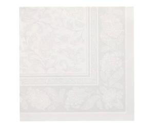 Papstar 11682 Royal Collection Ornaments Lot de 50 Serviettes de Table Pliage 1/4 Blanc 40 x 40 cm