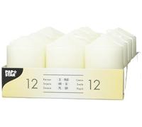 Papstar 12 Bougies Pilier Ivoire Ø 40 x 60 mm 15360