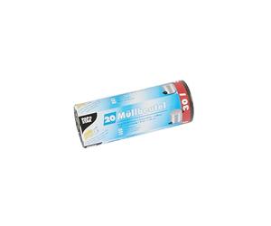 Papstar 12065 Rouleau de 20 Sacs-Poubelle PEBD Gris 60 x 50 cm 30 l
