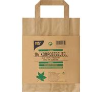 PapStar 14185 Sac à compost - 10 L, papier avec anse, marron, imprimé