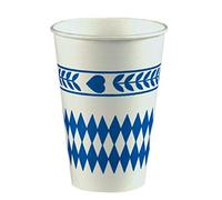 PAPSTAR 14785 Lot de 10 gobelets en carton 0,2 l Bleu bavarois