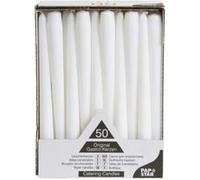 PAPSTAR 17966 LOT DE 50 BOUGIES BLANC 2,2 X 25 CM Blanc