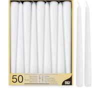 PAPSTAR 17966 Lot de 50 bougies de chandelier Ø 2,2 x 25 cm, blanc