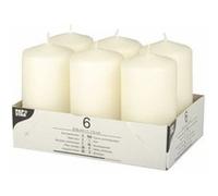 Bougie Papstar 17991 à flamme ø 60 x 115 mm-lot de 6-crème
