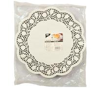 Papstar Napperons jetables 18270 – ronds 30 cm en papier blanc – Lot de 250