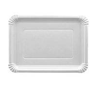 Papstar - 250 Assiettes, Carton "Pure" Rectangulaire 21,5 Cm X 29 Cm Blanc