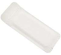 Papstar 250 Assiettes en Papier/Carton - Blanc - 8x21cm - avec Rebord