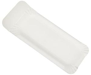 Papstar 250 Assiettes en Papier/Carton - Blanc - 8x21cm - avec Rebord