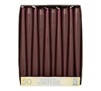 Papstar Bougies de chandelier 50 pièces Ø 2,2 cm 25 cm Baie