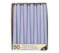 Papstar Bougies pour chandelier – Lot de 50 – 25 cm x Ø 2,2 cm – Lilas