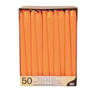 Papstar Bougies de chandelier 50 pièces Ø 2,2 cm 25 cm Orange