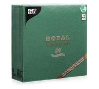 Papstar Serviettes Royal Collection Pliage 1/4 40 x 40 cm 50 pièces Vert foncé #11606