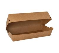 Papstar - 7 x 25 Boite à sandwich en carton fibres vierges"pure" 7,5 cm x 10,7 cm x 22 cm marron"100% Fair" grand
