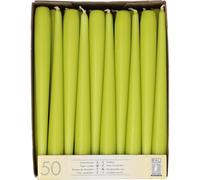 Papstar 81113 Lot de 50 Bougies de Chandelier Lime 2,2 x 25 cm