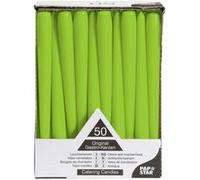 Papstar 81113 Lot de 50 bougies de chandelier Lime 2,2 x 25 cm G