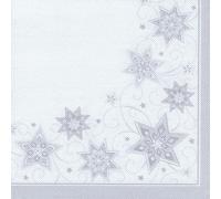 Serviette à motif de Noël 'Just Stars', blanc
