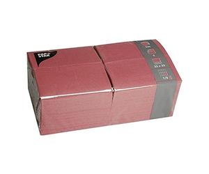 Papstar 84577 250 Serviettes Triple épaisseur Pli en 8 Bordeaux 33 x 33 cm