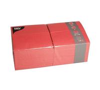 Papstar papstar serviette bistrot, 330 x 330 mm, 3 plis, rouge noir G