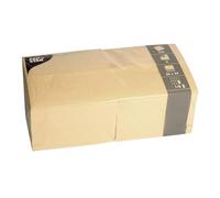 Papstar 84579 250 serviettes 3 plis-pli 1/8 "- 33 cm x 33 cm (crème)