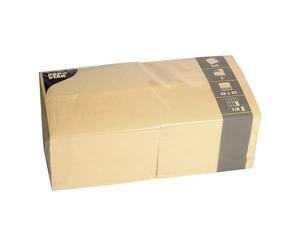 Papstar 84579 250 serviettes 3 plis-pli 1/8 "- 33 cm x 33 cm (crème)