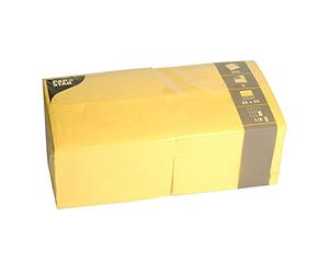 PAPSTAR 84580 Lot de 250 Serviettes en Papier 3 Couches Pliage 1/8 33 x 33 cm Jaune
