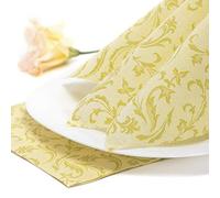 PAPSTAR #85000 Royal Collection Lot de 50 Serviettes en Papier Vert Citron 40 x 40 cm