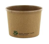 PAPSTAR Gobelet à soupe 'pure', rond, 350 ml, brun Brun G