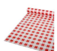 Papstar 88161 Rouleau de nappe à carreaux Rouge 50 m x 80 cm