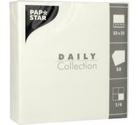 PAPSTAR 89624 PAPSTAR Serviettes à déjeuner, 320 x 320 mm, 3 épaisseurs, blanc