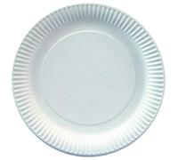 PAPSTAR - Assiette - Taille 23 cm - rond - jetable - blanc (pack de 100) Blanc G
