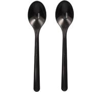 PAPSTAR 96438 PAPSTAR Cuillère à café réutilisable, plastique noir, 20 pcs.