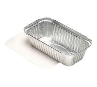 Papstar Aluminium Bowl with Lid 0.7 L 19.7 x 10.5 x 4.9 cm (Pack of 50)