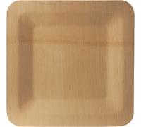 PAPSTAR Assiette en bambou "pure" carrée 230 x 230 mm 10 pièces