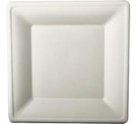 PAPSTAR Assiette en canne à sucre "pure" carrée 155 x 155 mm blanc 50 pièces