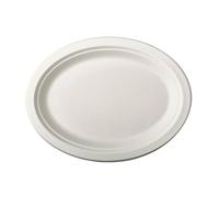 PAPSTAR Assiette en canne à sucre "pure" ovale 260 x 200 mm 50 pièces
