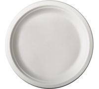 PAPSTAR Assiette en canne à sucre "pure" ronde 230 mm 50 pièces