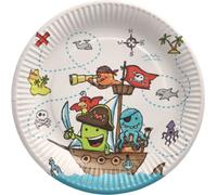 PAPSTAR Assiette en carton "Pirate Crew" ronde 230 mm