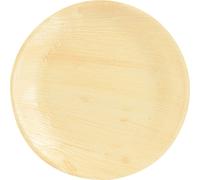 PAPSTAR Assiette en feuille de palme "pure" ronde Diamètre : 230 mm 25 pièces