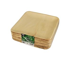 Papstar Assiette En Palmier Pure Carrée 25X25X1,9Cm 25 Pièces