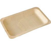 Papstar Assiette Fingerfood bois pur 195x140mm 50 pièces 1 paquet