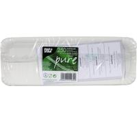 Papstar assiettes en carton 8,5x23cm blanc