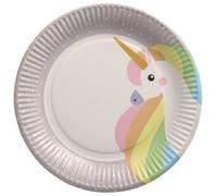 Papstar assiettes en carton jetables Unicorn absolument sans danger pour les aliments 10 pièces