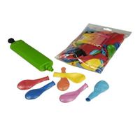 Ballon de baudruche, incl. pompe, assorti