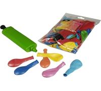 Papstar ballons colorés assortis et pompe 100 pièces