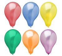 Papstar ballons de fête colorés métalliques couleurs assorties 25 pièces