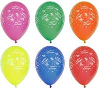 Papstar ballons multicolores Happy Birthday couleurs assorties 10 pièces